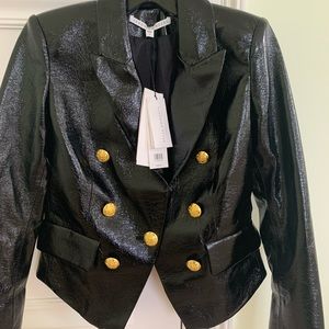 Veronica Beard Fx Leather Blazer SZ0